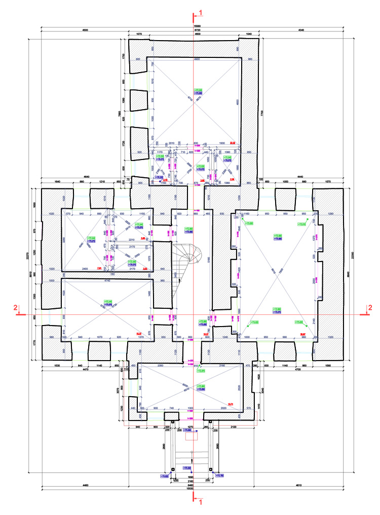 План 1 этажа здания