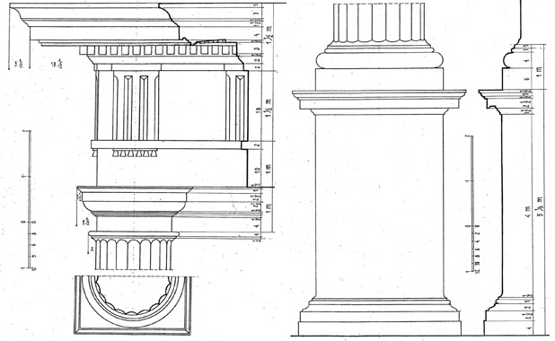 Архитектурные колонные ордера, как архитектурная форма, являются системой,  в основе которой лежит каменная стоечно-балочная конструкция.