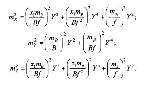 формулы расчета средних квадратических ошибок (5)